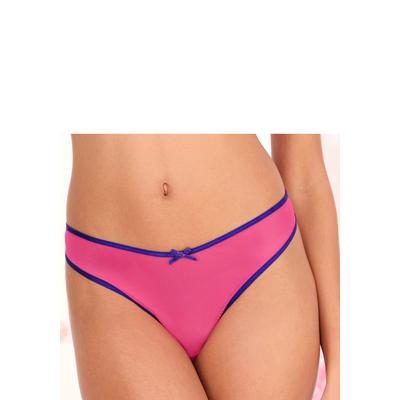 String VIVANCE "Finja", Damen, Gr. 44/46, pink (pink, blau), Mesh, Obermaterial: 80% Polyamid, 20% Elasthan, Unterhosen String, aus transparentem Soft-Mesh, transparente Unterwäsche, Dessous