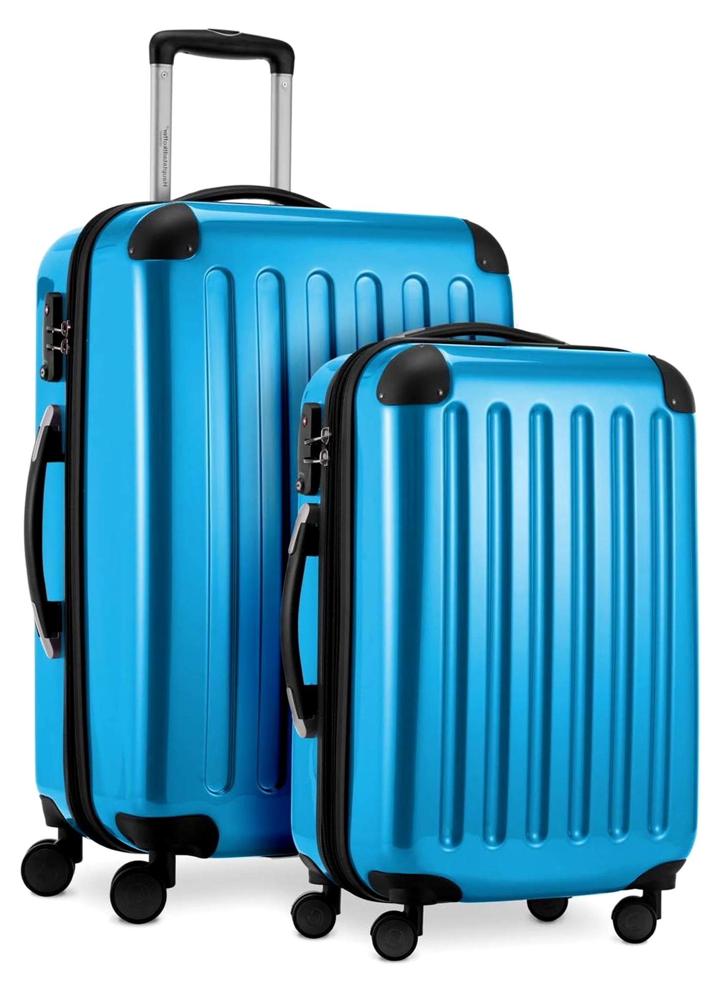 Alex - 2-teiliges Hartschalen-Kofferset, mittelgroßer Koffer 65 cm und Handgepäck 55 cm, 74 + 42 Liter, TSA