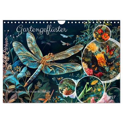Gartengeflüster - Tierische Besucher in der Blütenfülle (Wandkalender 2027 DIN A4 quer), CALVENDO Monatskalender
