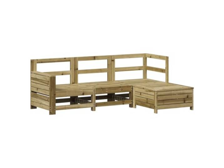 vidaXL 4-delige Loungeset geïmpregneerd grenenhout