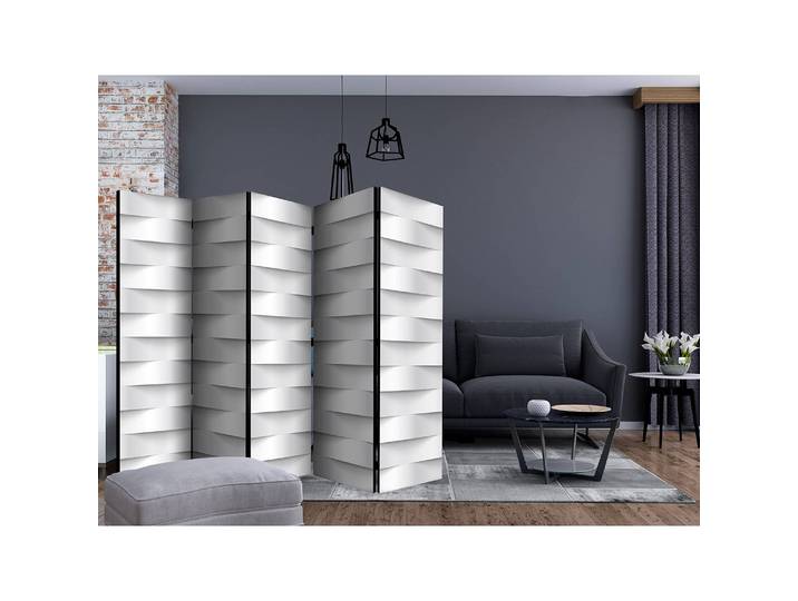 Paravent White Illusion Polaire Gris 225 x 172 x 3cm