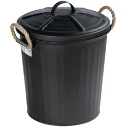WENKO Kosmetikeimer Mod. Gara Schwarz matt, Fassungsvermögen: 6 Liter