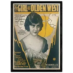 POSTER Mädchen Alter Westen A4 Rahmenlos