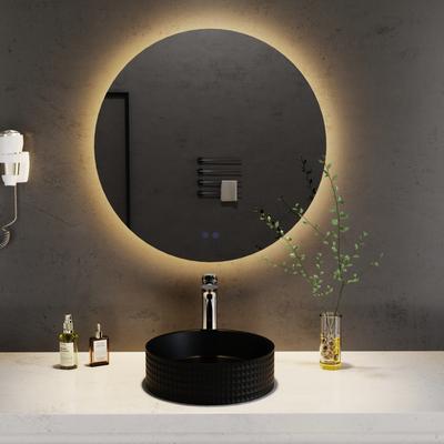 LED-Lichtspiegel WELLTIME "Toledo rund, Spiegel mit LED Beleuchtung, Badspiegel", transparent, B:40cm, Spiegel, mit Anti-Fog Beschichtung