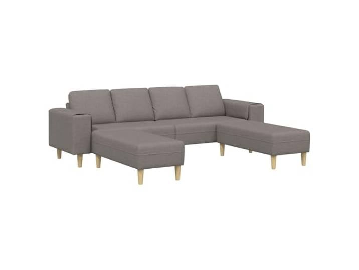KKgypkn 3er Sofa Taupe Polyester Mit Schaumfüllung Braune Beine, Ergonomische Armlehnen, Modernes Design, Einfache Montage