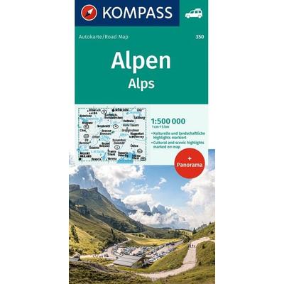 KOMPASS Autokarte KOMPASS Autokarte und Panoramakarte Alpen 1:500.000, Sonstige von , KOMPASS Freytag & Berndt, 978-3-99154-337-4