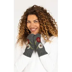 Alpaka-Pulswärmer in Muster grau von DW-Shop, Grau