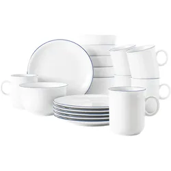 Seltmann, Geschirrset, Compact Blaurand Frühstücks-Set (18 Stk.)