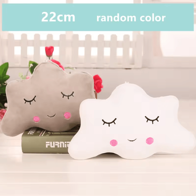 Uplift Curations DreamSky Plush Moon & Star Pillow Set 20 Cm (7.9 In) Soft Cloud Shaped Cushions For Kids Room Decor random Cloud