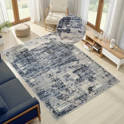 Teppich OTTO HOME "Hamsa, in Standard- und Premium-Qualität, 9 mm oder 14 mm Höhe", blau, B:300cm L:400cm, Kunstfaser, Teppiche, Teppich, Dezenter Glanz, Hoch-Tief, Vintage-Look & dichte Designer-Qualität