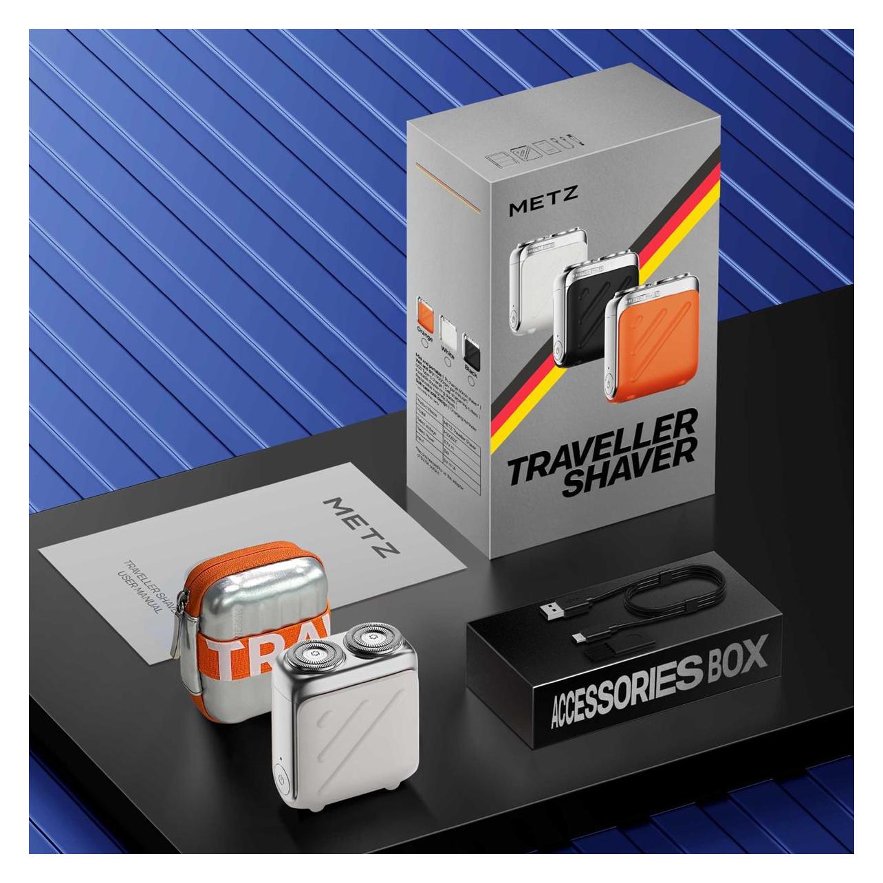 Metz Razor MZXZ021 Traveller Rasierer, Schwarz. (METZ)