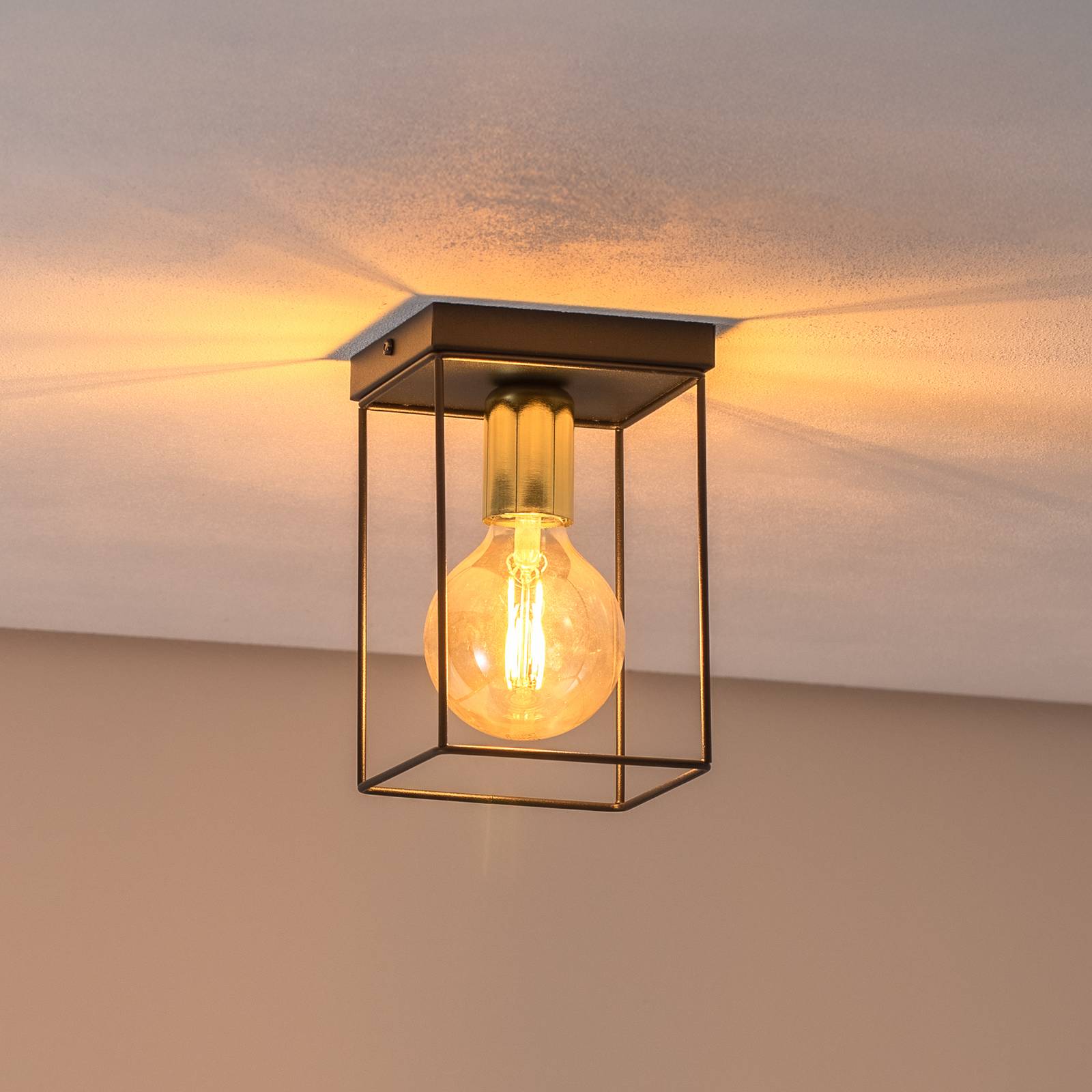 Deckenlampe Anna Luminex, dimmbar, schwarz, für Wohn- / Esszimmer, Metall, Deckenlampe