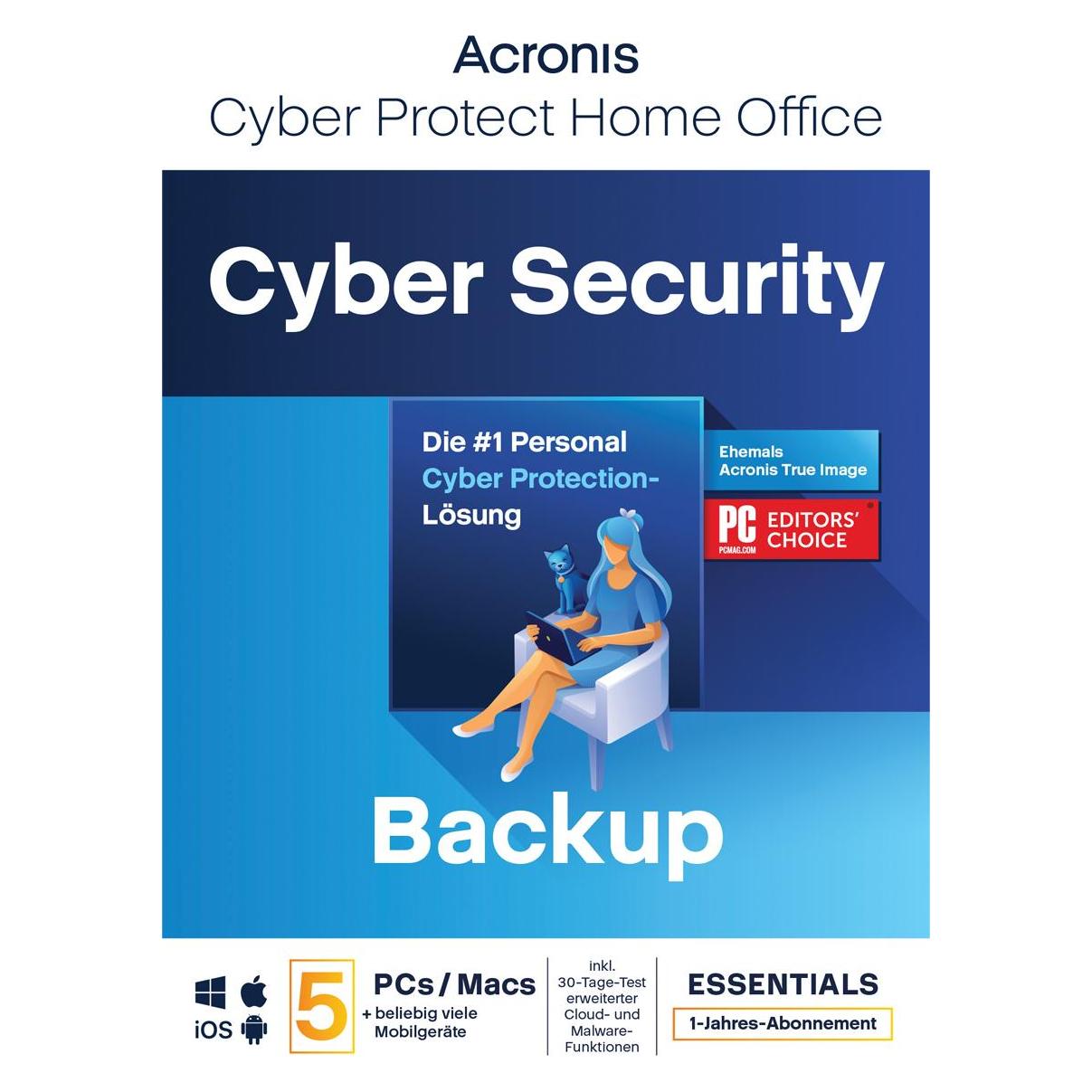 Acronis Cyber Protect Home Office Essentials (5 User, 1 Geräte/User, 12 Monate) (HOGASHLOS)