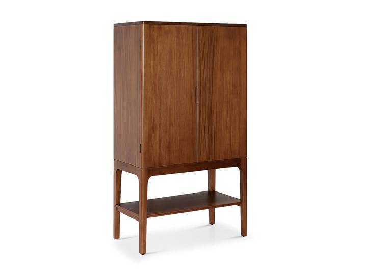 Buffet en bois marron hauteur 160 cm