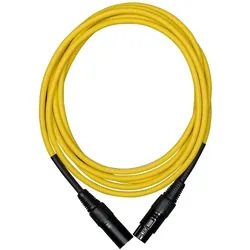 Cascha Standard-Mikrofonkabel – XLR – 9 m – Gelb (9 m, XLR Kabel), Audiokabel