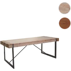 Esszimmertisch HWC-A15, Esstisch Tisch, Tanne Holz rustikal massiv MVG-zertifiziert ~ naturfarben 80x200x90cm