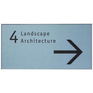 SignSystems Türschild NA5011, New Age, silber, aus Aluminium, 30 x 15cm