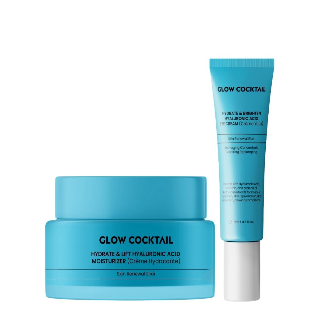 Hydrate & Lift Hyaluronsäure Feuchtigkeitscreme 50ml + Hydrate & Brighten Hyaluronsäure Augencreme 15ml