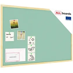 Allboards Mint Pinnwand mit Holzrahmen 90x60cm Mint Korktafel