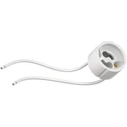 ledscom.de GU10 Fassung, Keramik, weiß, 230V AC, max. 25W