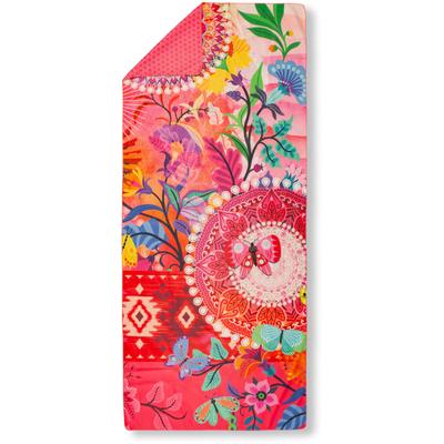 Reisehandtuch HIP "Giselah", rot, B:75cm L:180cm, Microfaser, Obermaterial: 100% Polyester, Handtücher, Mikrofaser, 75x180, Schnelltrocknend, Reisen, Sport, Yoga, Wendeoptik