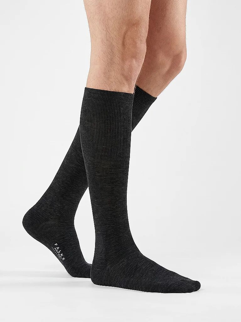 FALKE Stutzen AIRPORT anthracite melange grau   43/44 M