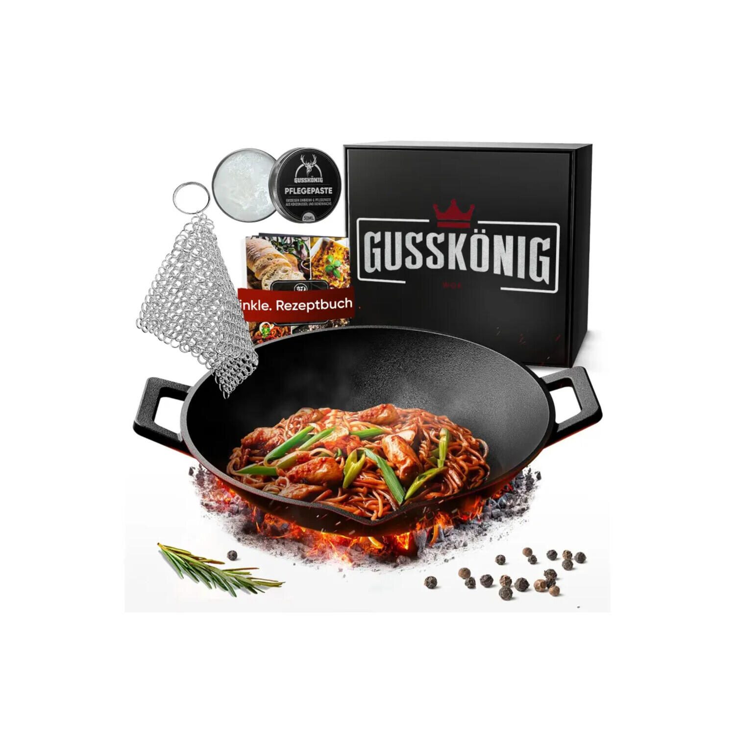 GUSSKÖNIG Eingebrannte Wokpfanne 35 cm Variante 2 GK-48