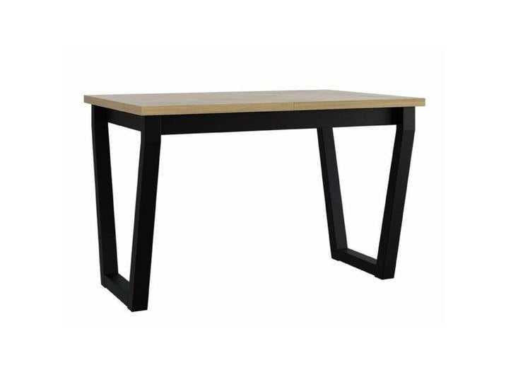 Table de cuisine - Victorville 301 - Noir - 140x80x75cm - Stratifié - Métal - Allongement