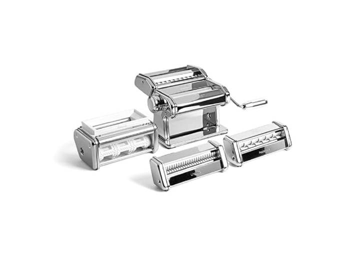 Marcato Multipast+ Pasta Making Set - Atlas+ Machine with 3 Extra Accessories for Lasagne, Fettuccine, Tagliolini, Spaghetti, Ravioli, Linguine & More - Premium Fresh Pasta Maker, Made in Italy