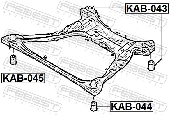 Febest Lagerung, Achskörper Kab-043 Vorderachse Für Hyundai