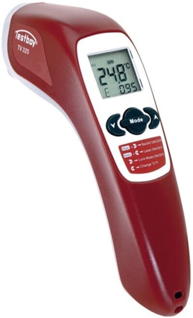 Thermomètre à infrarouge TV 325 - 60 jusqu'à 500 degr.C ±2 degr.C 2 x de type AA ; Testboy (TV 325)