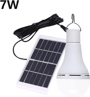 Inspire Curations Solar Rechargeable LED Bulb USB Emergency Hanging Light 7w