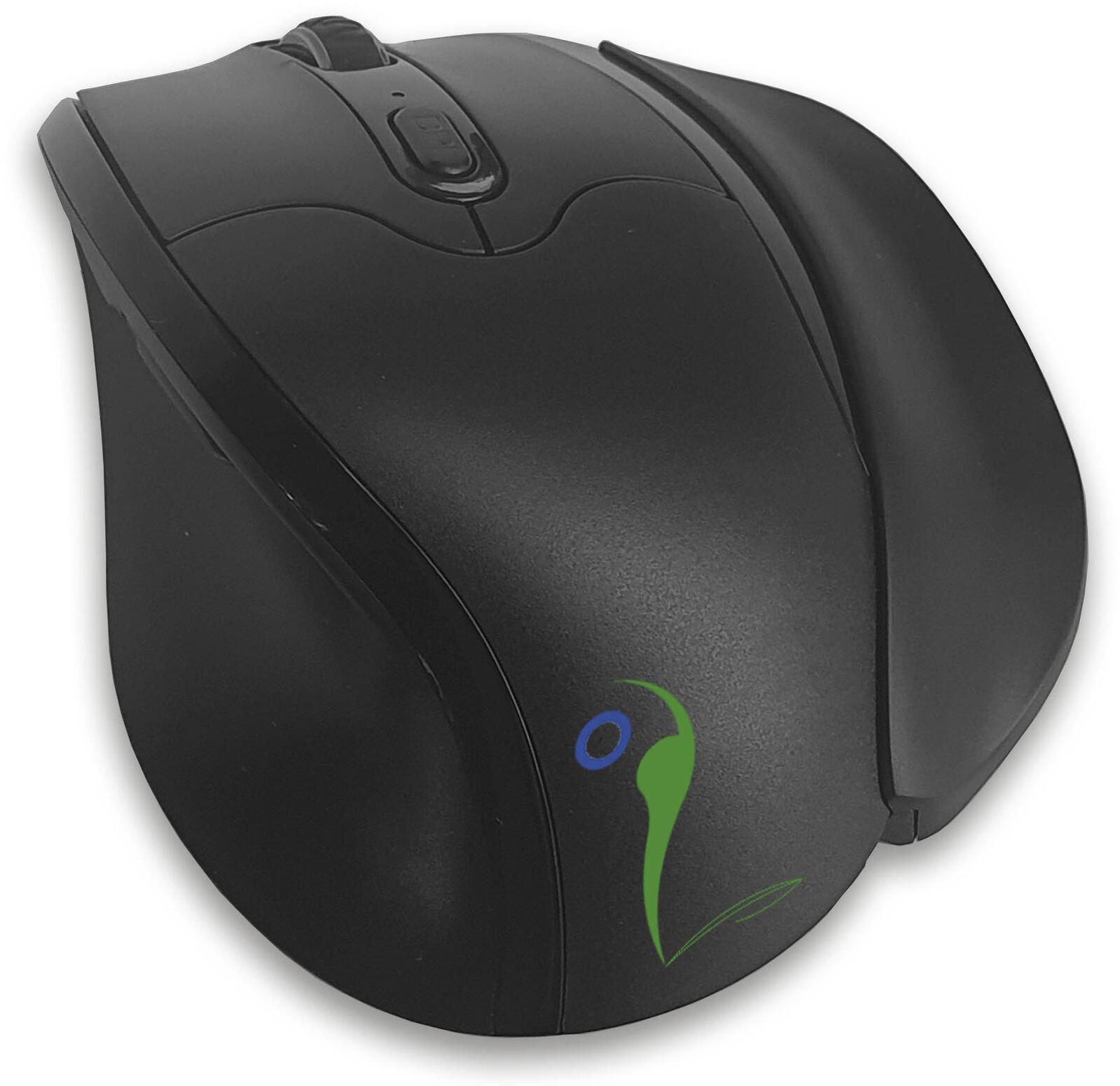ergoleben EL0008 Maus ergonomisch kabellos schwarz