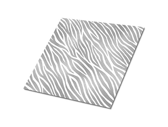 Decormat Selbstklebende Vinylfliesen Satz von 9 Fliesen - 30x30 cm Dekoartikel Aufkleber Bodenbeläge PVC Fliesenaufkleber Grau Wandfliesen für die Küche - Rippen
