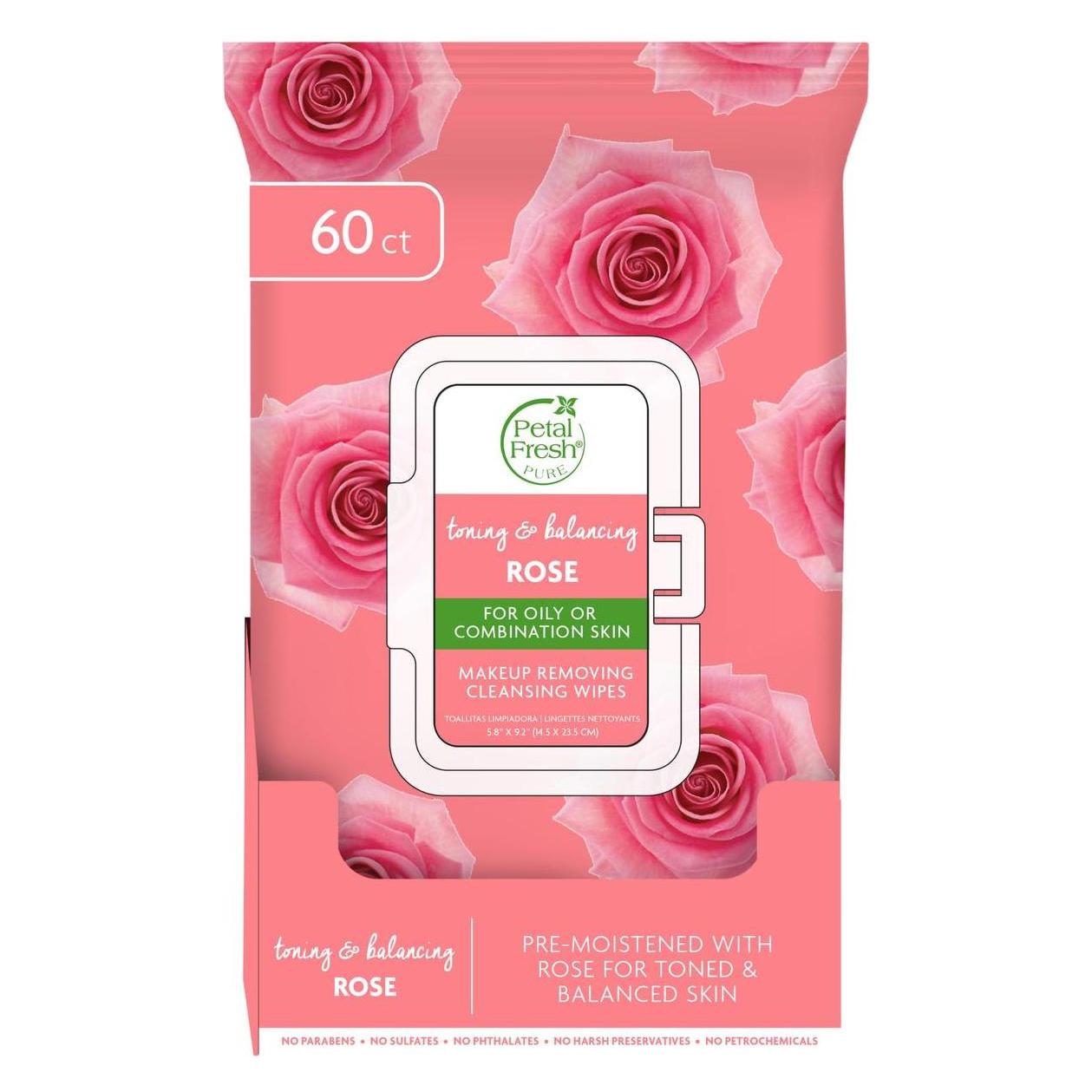 Petal Fresh - Pure Rose Makeup Removing Wipes (Reinigungstücher Gesicht) (PF70304)