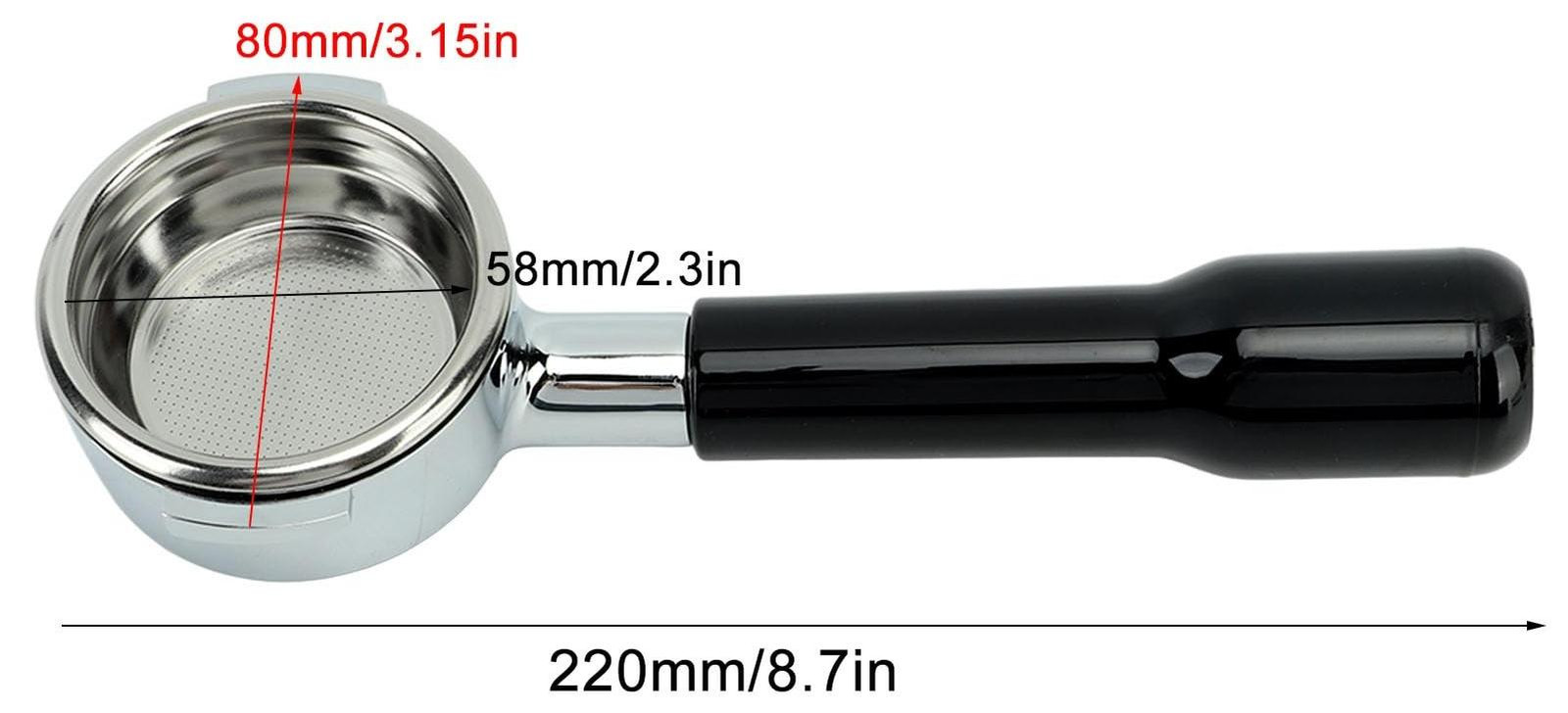 Bottomless portafilter 58 mm koffiefilterhouder van aluminiumlegering voor espressomachines