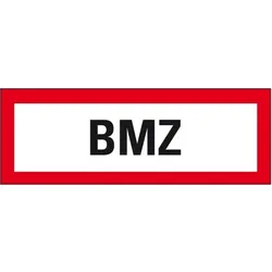 Aufkleber I Feuerwehrschild BMZ, Folie, selbstklebend, 210x74mm, DIN 4066