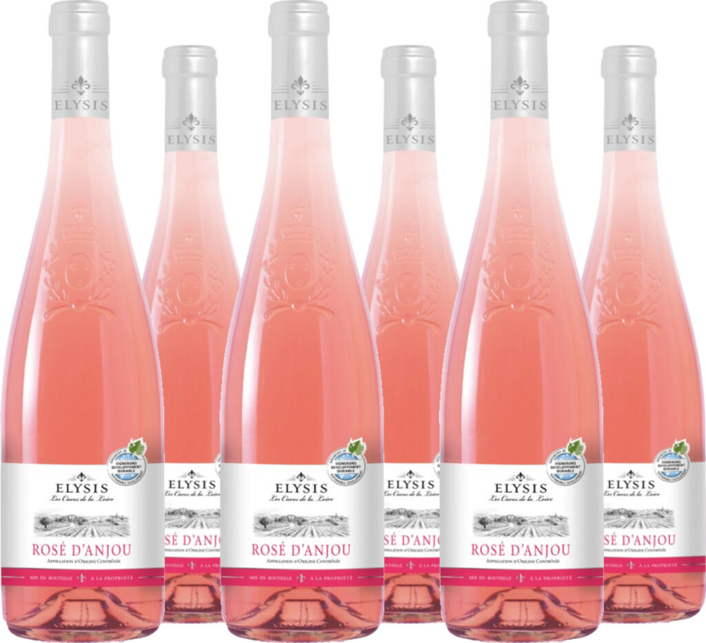 6er Vorteilspaket Rose d'Anjou AOC demi-sec Elysis 2025 Les Celliers du Prieuré