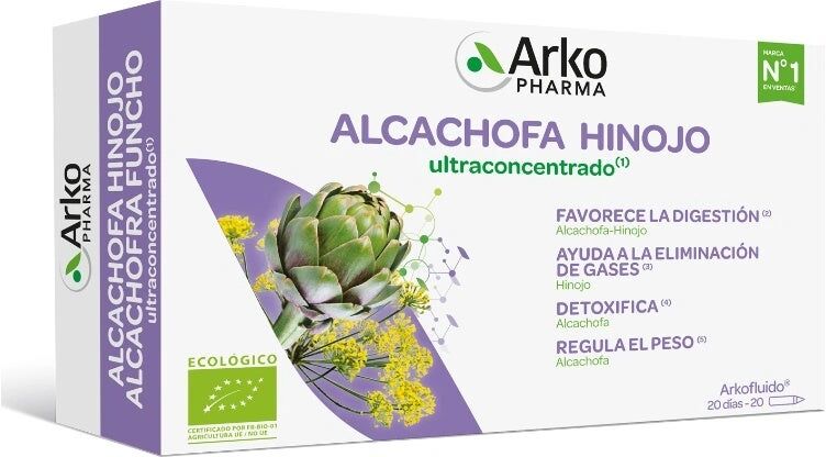 Arkofluido Alcachofa - Hinojo Ultraconcentrado 20 Ampollas