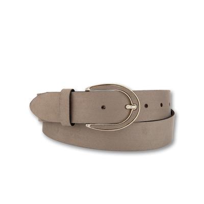 Ledergürtel BERND GÖTZ "Ledergürtel mit Schließe in Gürtelfarben", Damen, Gr. 110, beige (schlamm), Rindsleder, Gürtel Ledergürtel