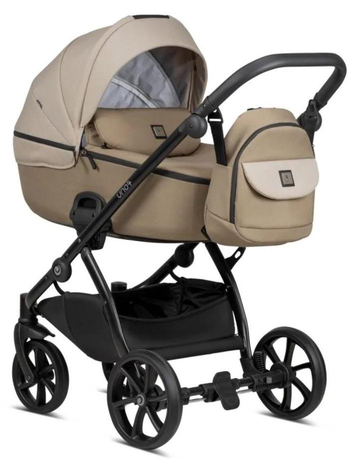 Tutis Kinderwagen UNO 5+ Earth 2in1 Grey Castle-Natural Look