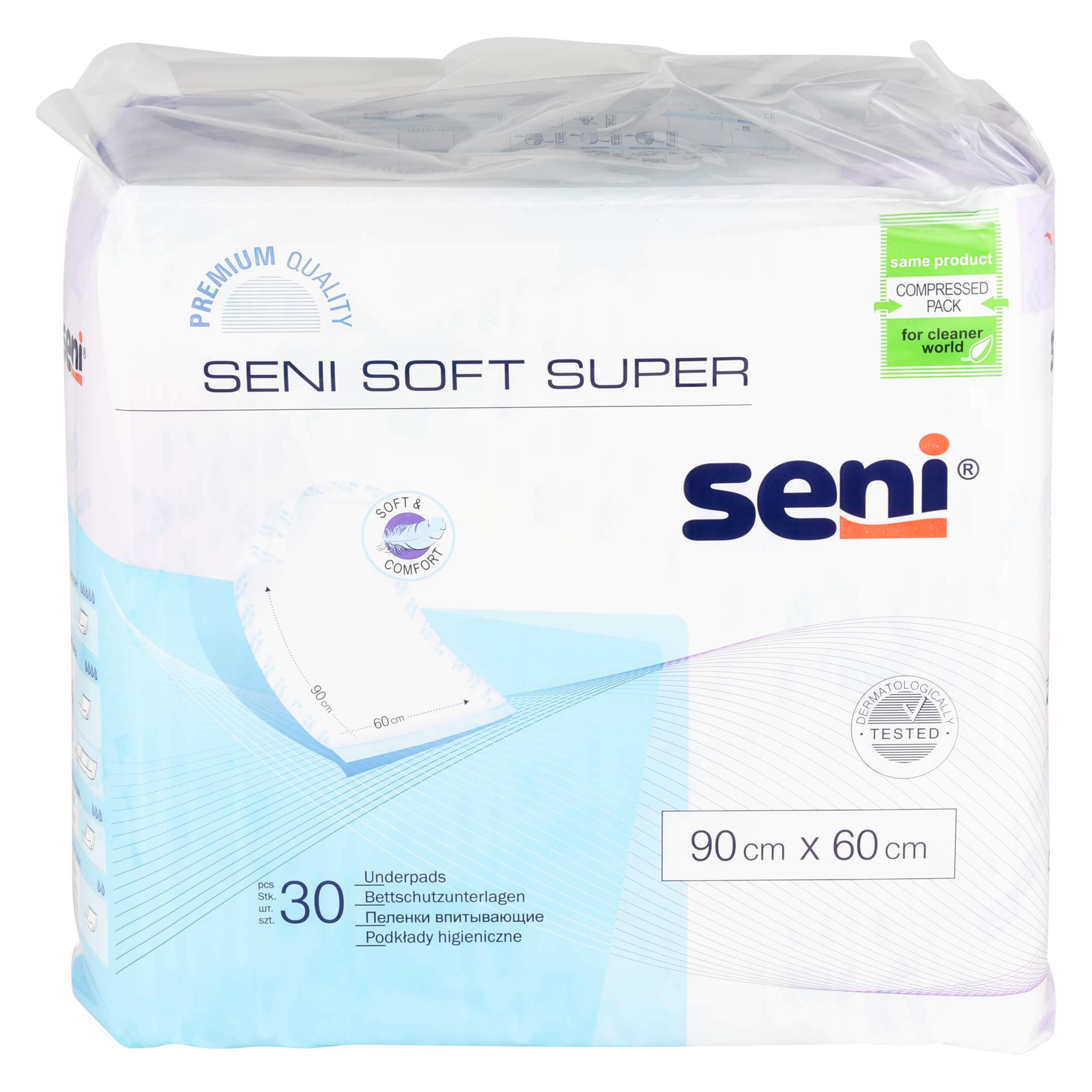 Seni Soft Super Einmal-Bettschutz 4 Tropfen (30x) (SE-091-SU30-003)