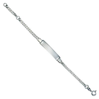 Armband VIVANCE "925 Silber rhodiniert Schildband", weiß, Armbänder, Damen, 14cm, Silber 925 (Sterlingsilber), glänzend, Armband