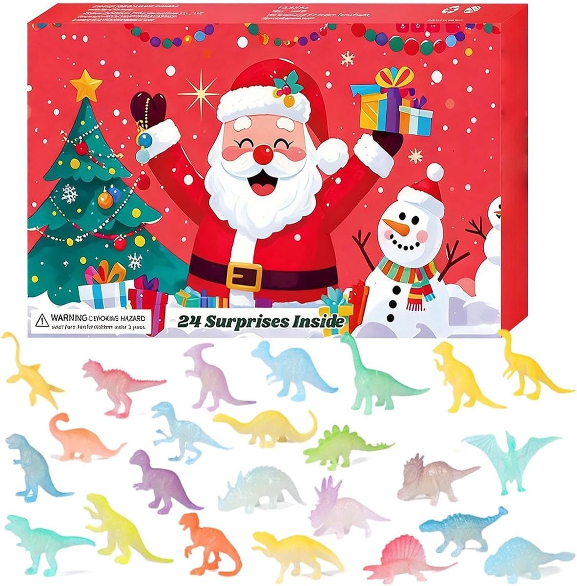 Adventskalender Dinosaurus Multicolor 37.6 x 22.7 cm
