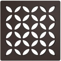 Schlüter Systems KERDI-DRAIN-STYLE Austauschbarer Entwässerungsrost Design 5 Floral Edelstahl TSOB - Strukturbeschichtet Bronze