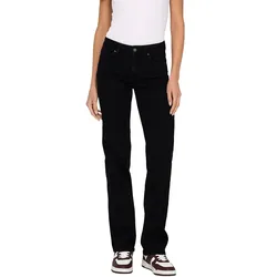 Only Blush Jeans Straight Fit in tiefem Schwarz-XL-L32