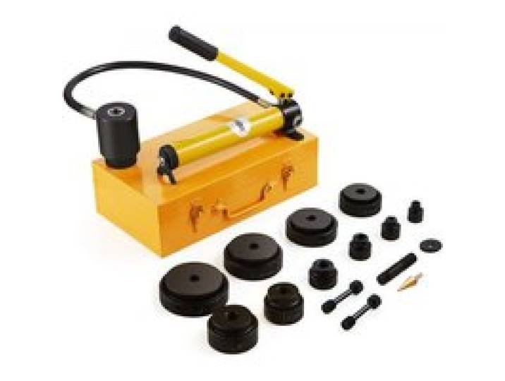 VEVOR 15t Hydraulische Lochstanzer Zylinder Hydraulikpumpe Set 10 Stempel 12,7-50,8 mm