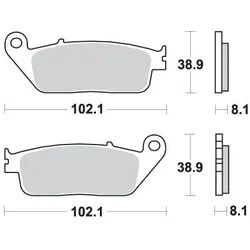 SBS Go Ahead, Bremsbeläge, (Organisch (Resin))