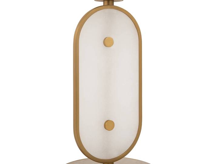 Maytoni Tischlampe Marmo, weiß / opal, für Flurbereich, Stein