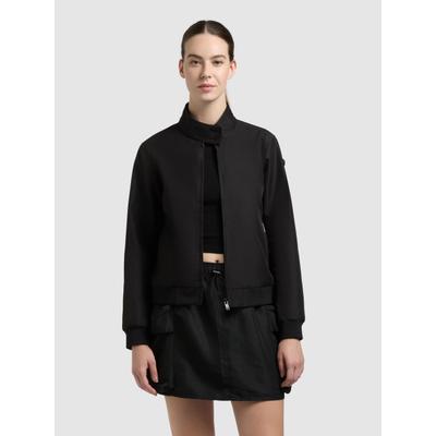 Blouson KHUJO "LIESEL", Damen, Gr. S, schwarz, Web, 65% Baumwolle, 35% Polyester, unifarben, regular fit hüftlang, eingesetzt Rippstrickbündchen, Jacken Blouson